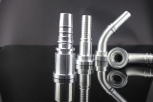 9000PSI Hydraulischer gerader und 4-Draht-Spiralschlauch mit einteiligem Anschluss