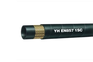 DIN EN857 1SC სტანდარტული შეფუთული ჰიდრავლიკური რეზინის მაღალი ტემპერატურის შლანგები