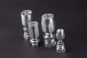 Metric White Galvanized Hydraulic Carbon Steel Flare Fitting