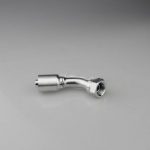 90 Degree One Piece Hose Crimped End Fitting, Flexible Charging Boss Hydraulic Swivel Air Hose Barbed Fittings Stainless Steel